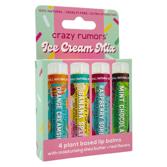 Crazy Rumors Ice Cream Lip Balm Set - 4 Pack