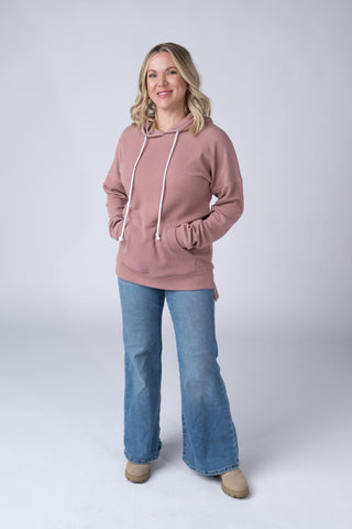 Rose Ribbed Hoodie