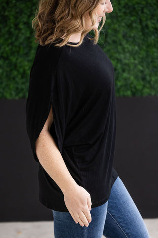 Black Dolman Top