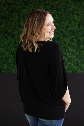 Black Dolman Top