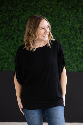 Black Dolman Top