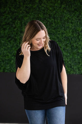 Black Dolman Top