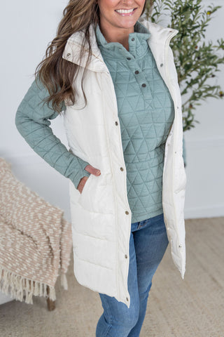 Cream Harlowe Long Vest