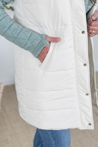Cream Harlowe Long Vest