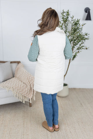 Cream Harlowe Long Vest