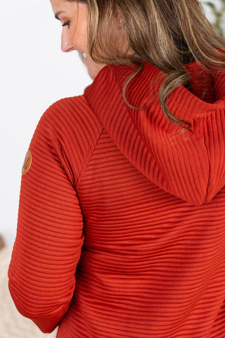 Rust Tatum Textured Hoodie