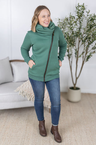 Fern Cowl Neck Zip-Up