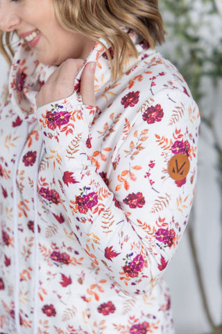 Autumn Floral Funnel Neck