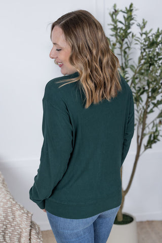 Hunter Green Ribbed Pullover