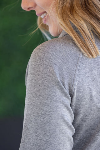 Grey Scuba Half Zip Pullover