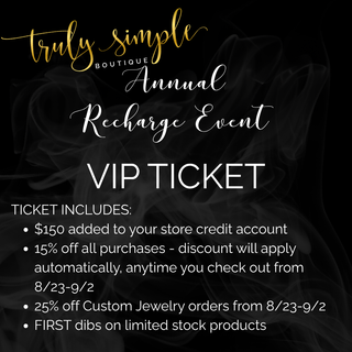 Truly Simple's Annual Recharge Event VIP Ticket