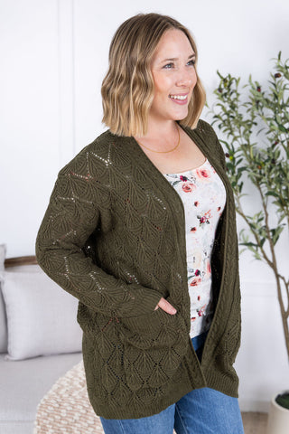 Olive Knit Cardigan