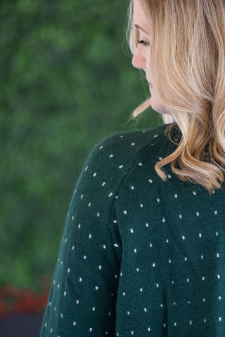 Forest Green Dot Cardigan