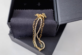 Truly Simple's Everyday Paperclip Bracelet - Water Resistant - Gold or Silver