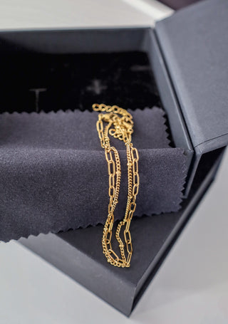 Truly Simple's Everyday Paperclip Bracelet - Water Resistant - Gold or Silver