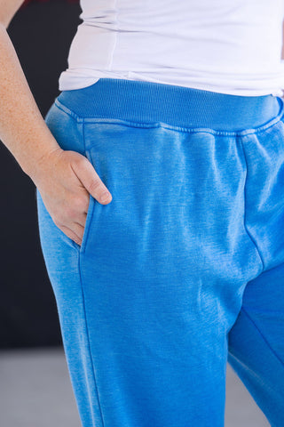 Winter Blue Wide Leg Vintage Wash Bottoms