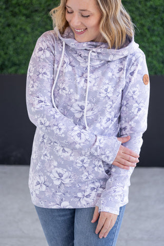 Vintage Grey Floral Hoodie