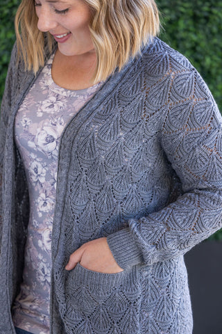 Grey Knit Cardigan