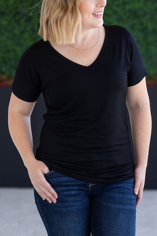 Black V-Neck Top