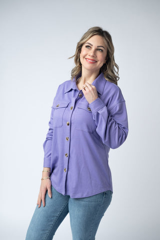 Purple Button Down Top