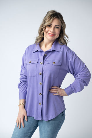 Purple Button Down Top