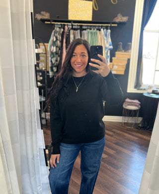 Lovely in Black Sweater