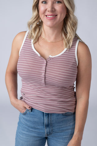 Dusty Rose Snap Tank