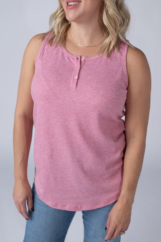 Rose Henley Tank