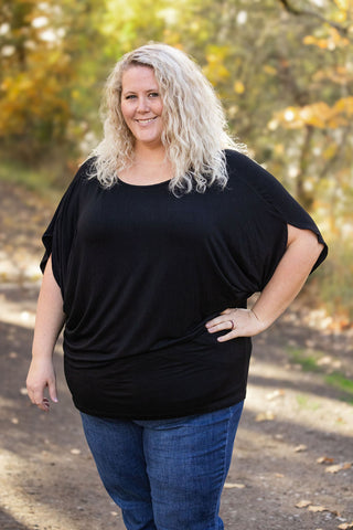 Black Dolman Top