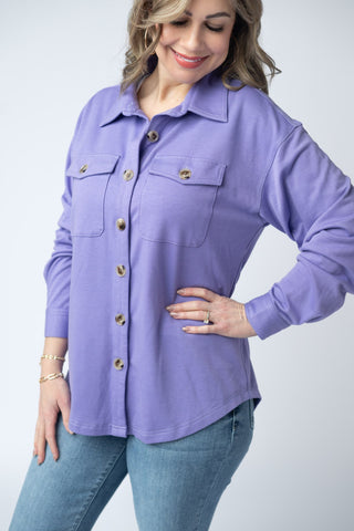 Purple Button Down Top