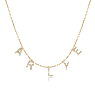 *Pre-Order* Dover Name Necklace - Water Resistant - Gold & Silver