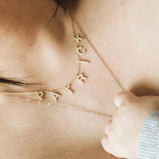 *Pre-Order* Dover Name Necklace - Water Resistant - Gold & Silver