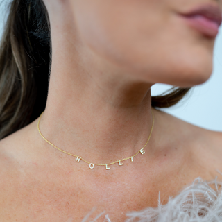 *Pre-Order* Mini Dover Name Necklace - Water Resistant - Gold & Silver