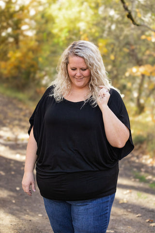 Black Dolman Top