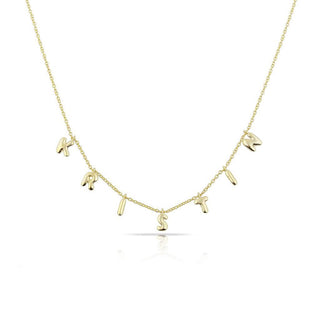 *Pre-Order* Bristol Bubble Letter Name Necklace - Water Resistant - Gold & Silver