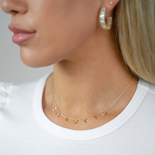 *Pre-Order* Bristol Bubble Letter Name Necklace - Water Resistant - Gold & Silver
