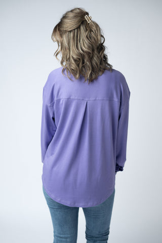 Purple Button Down Top