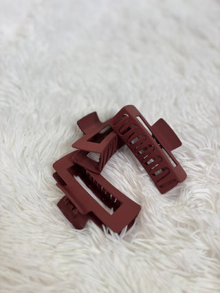Burgundy Claw Clip