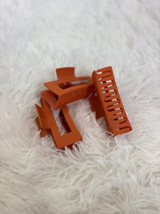 Burnt Orange Claw Clip