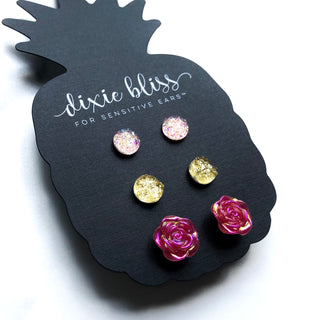 Cassandra Triple Stud Earring Set