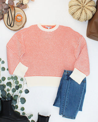 Orange and Ivory Sweater