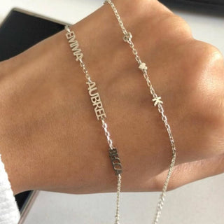 *Pre-Order* Cherish Multiple Name Bracelet - Water Resistant - Gold & Silver
