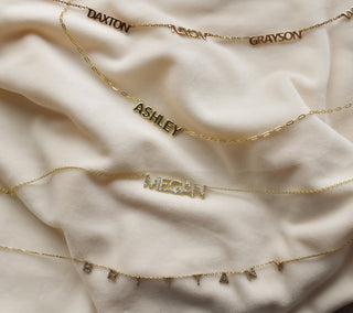 *Pre-Order* Mini Dover Name Necklace - Water Resistant - Gold & Silver