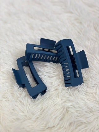 Slate Blue Claw Clip