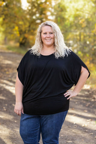 Black Dolman Top