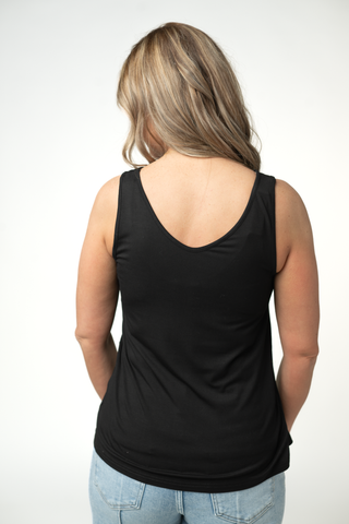 The Double V Tank in Black
