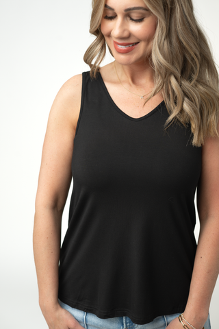 The Double V Tank in Black