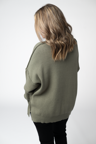 Light Olive Cozy Sweater