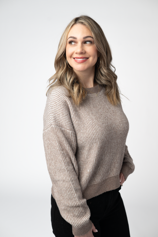 Mocha Cozy Crew Sweater