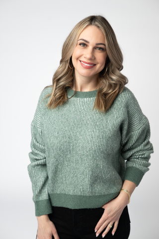 Sage Cozy Crew Sweater